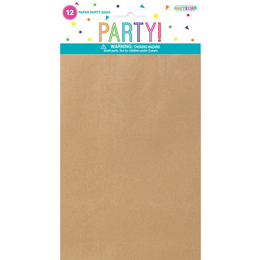 Paper Bags - Kraft Paper (Pack of 12)