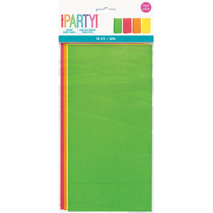 Paper Bags - Neon Assorted (Pack of 10)