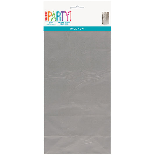 Paper Bags - Silver (Pack of 10)