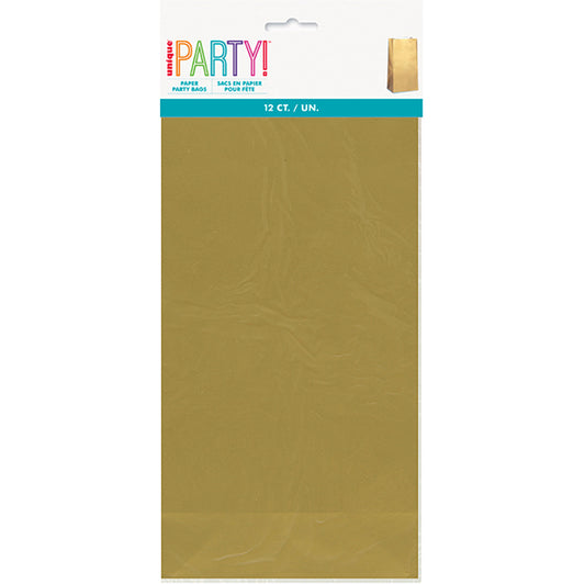 Paper Bags - Gold (Pack of 10)