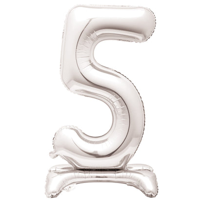 Silver "5" Giant Standing Numeral Foil Balloon (76cm)