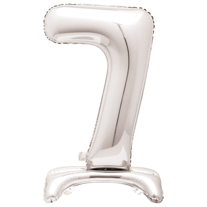 Silver "7" Giant Standing Numeral Foil Balloon (76cm)