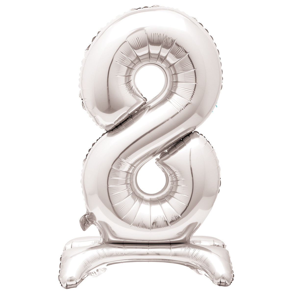 Silver "8" Giant Standing Numeral Foil Balloon (76cm)