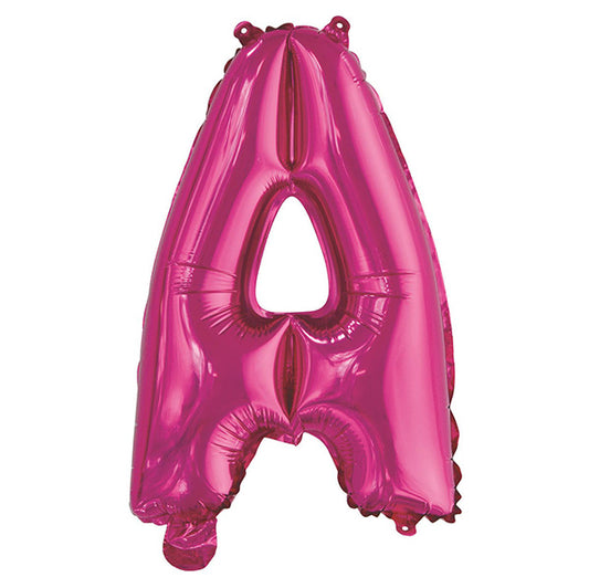 Hot Pink "A" Letter Foil Balloon (35cm)