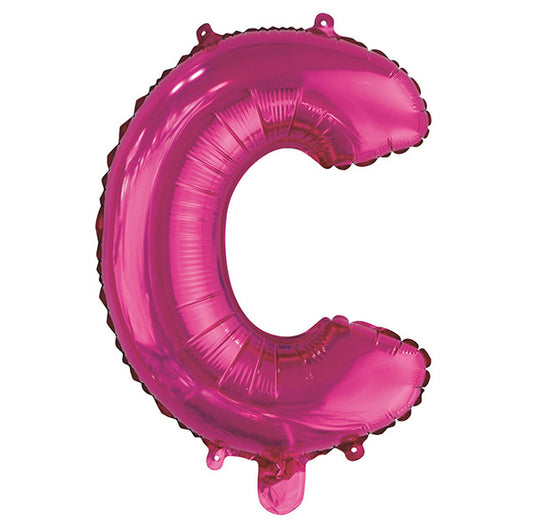 Hot Pink "C" Letter Foil Balloon (35cm)