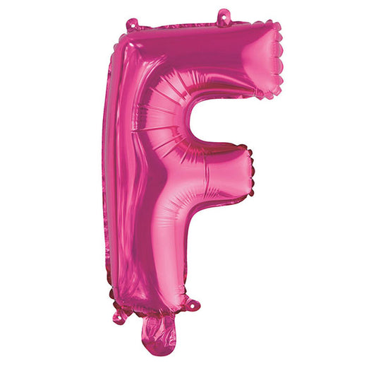 Hot Pink "F" Letter Foil Balloon (35cm)