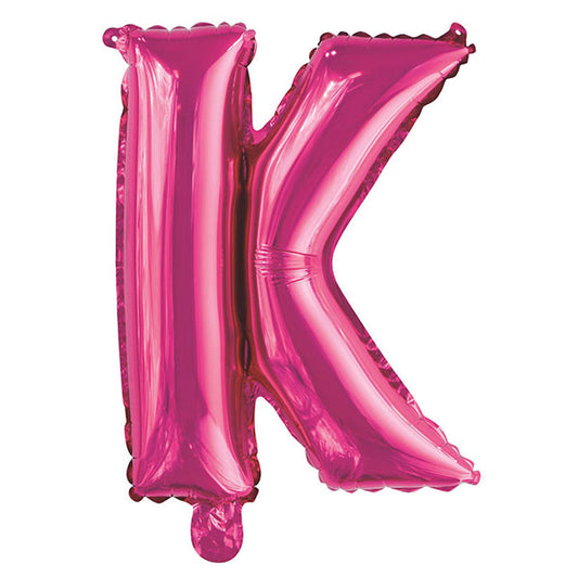 Hot Pink "K" Letter Foil Balloon (35cm)