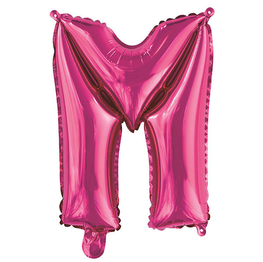 Hot Pink "M" Letter Foil Balloon (35cm)