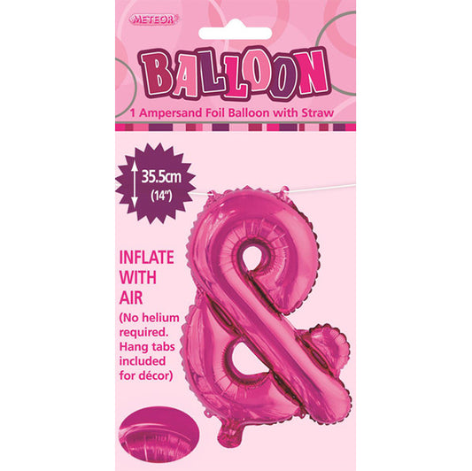 Hot Pink "&" Letter Foil Balloon (35cm)