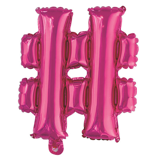 Hot Pink "#" Letter Foil Balloon (35cm)