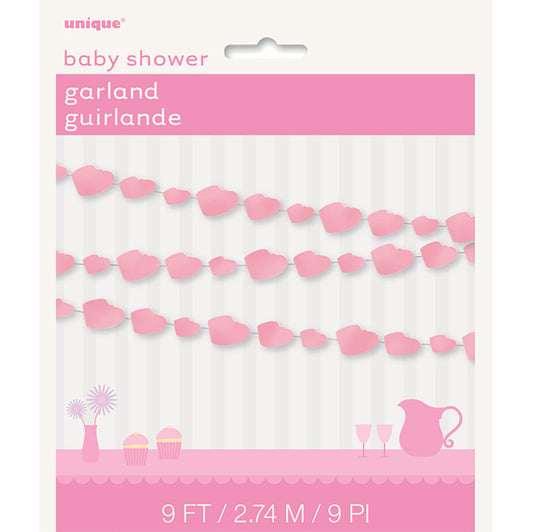 Baby Girl Bootie Paper Garland (2.74m)