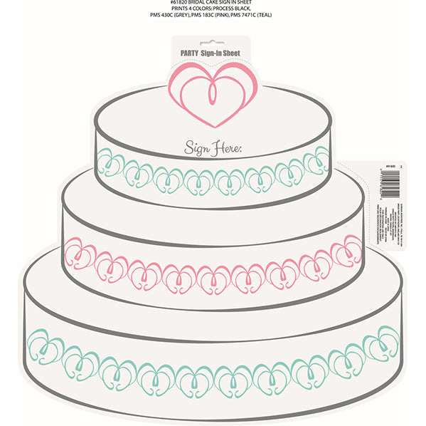 Bridal Cake Sign Here Cutout