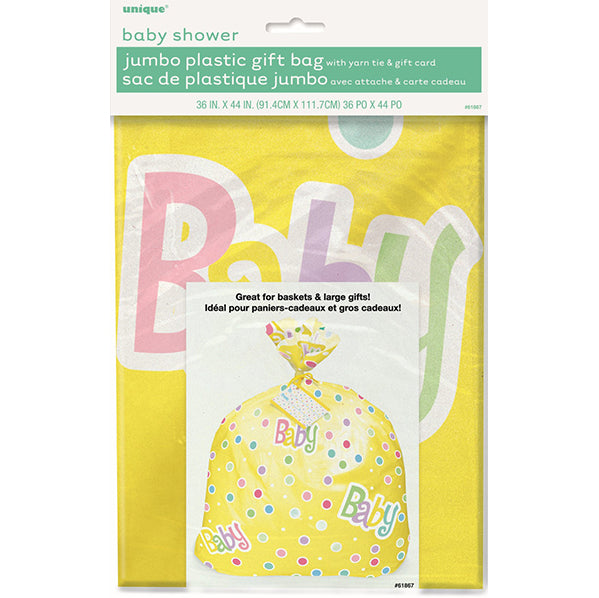 Polka Dots Baby Shower Jumbo Cello Gift Bag