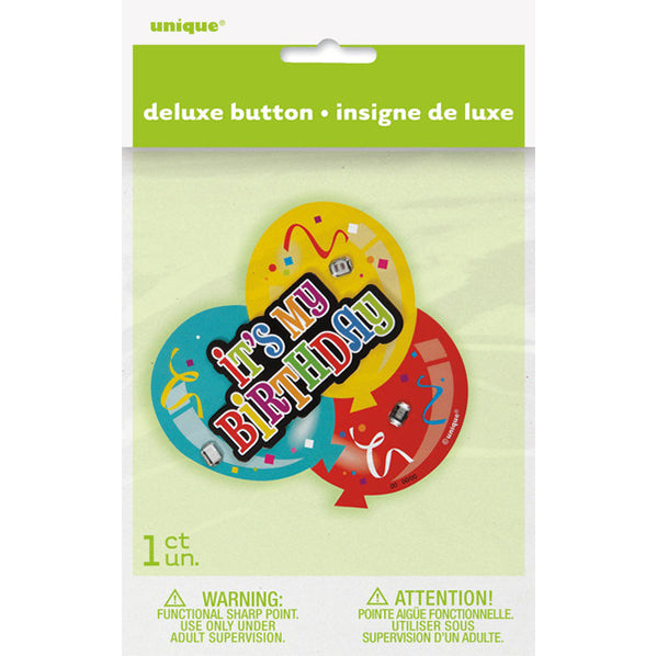 Deluxe Badge - "It's My Birthday" Balloons