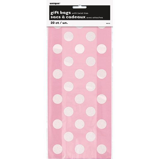 Dots Lovely Pink Cello Bags (Pack of 20)