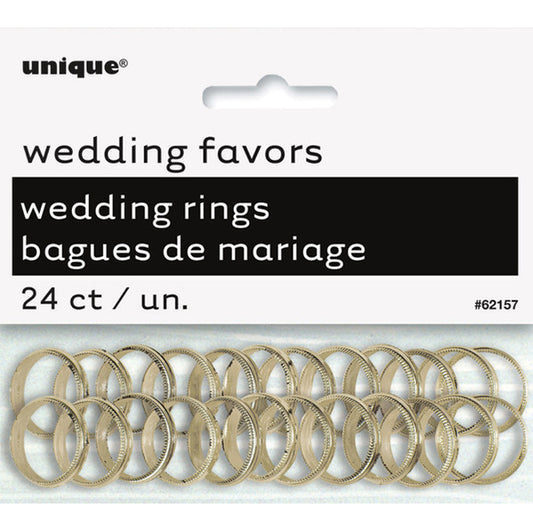 Gold Wedding Rings (Pack of 24)