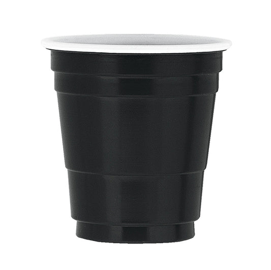 Black Plastic Shot Glasses 59.1ml (Pack of 20)