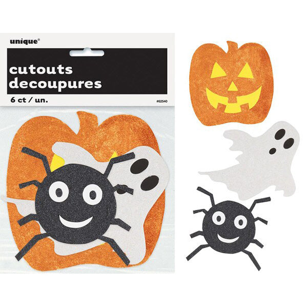 Halloween Ghost Mini Glitter Cutouts (Pack of 6)