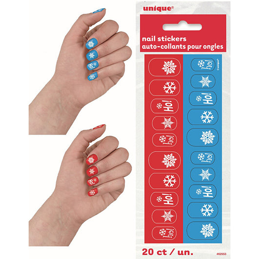 Christmas Nail Stickers (Pack of 20)