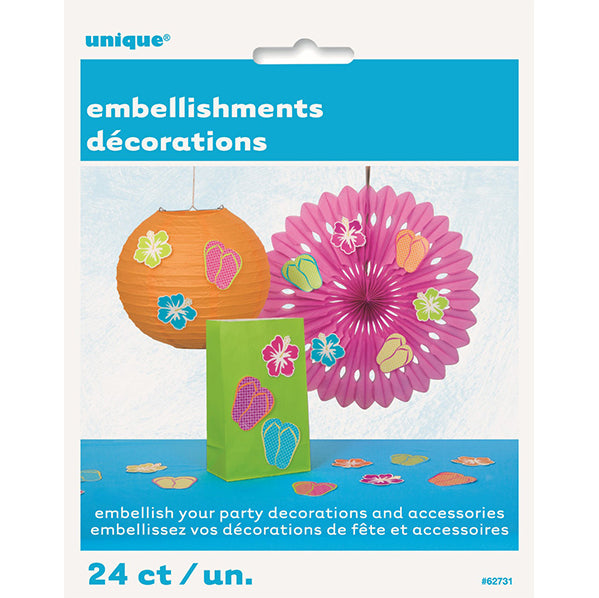 Summer Fun Luau Party Embellishments (Pack of 24)