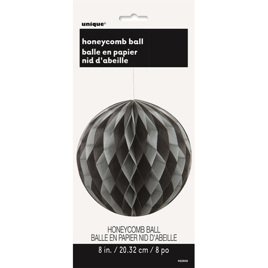 Honeycomb Ball - Black & Silver 20cm