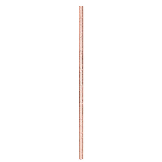 Rose Gold Foil Paper Straws (Pack of 10)