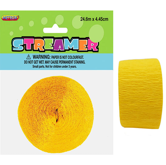 Crepe Streamer - Sunflower Yellow