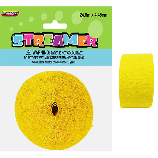 Crepe Streamer - Soft Yellow