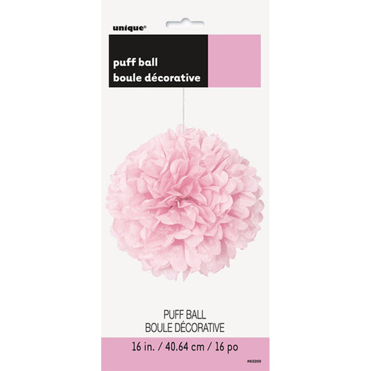 Puff Ball Decoration - Lovely Pink 40cm