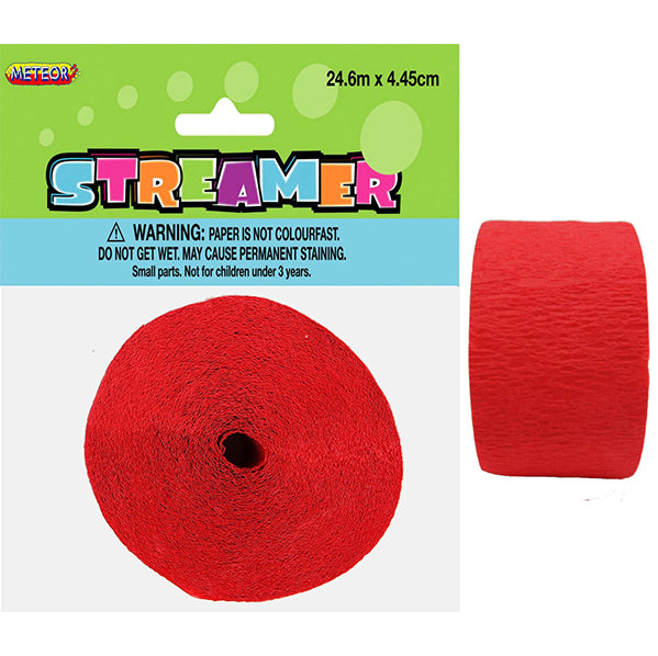 Crepe Streamer - Ruby Red