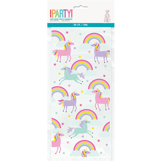 Rainbow & Unicorn Cello Bags (Pack of 20)