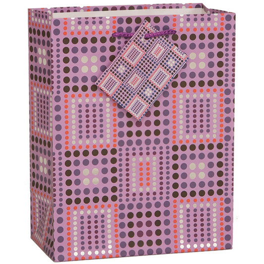 Medium Gift Bag - Lavender Foil Dot