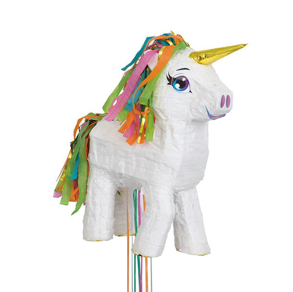 Pull String Piñata - White Unicorn