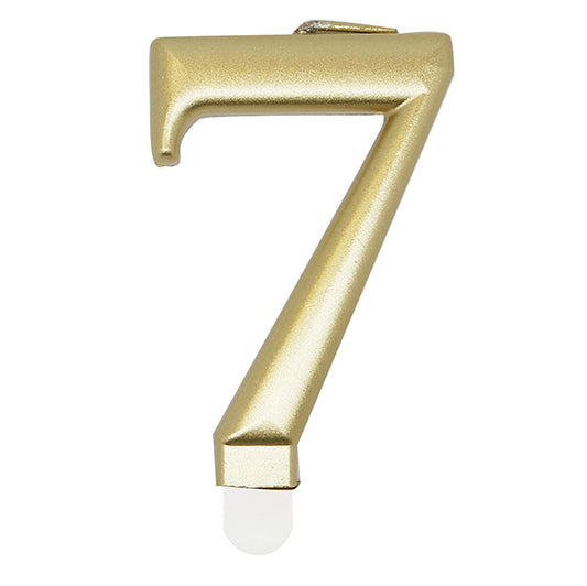 Metallic Gold Numeral Candle - 7