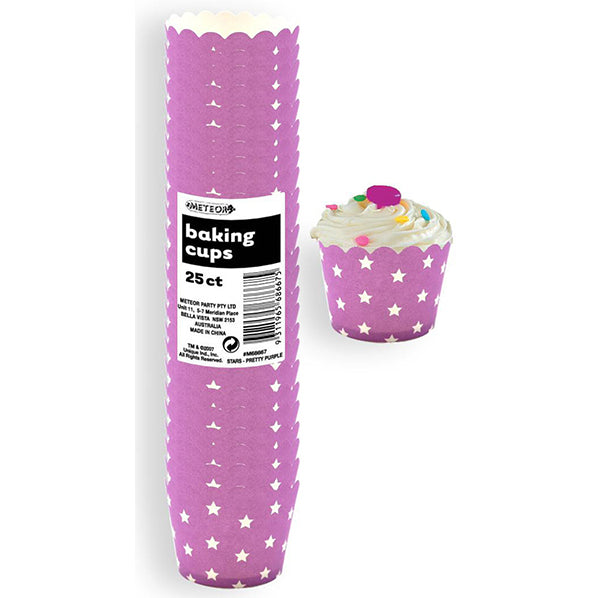 Baking Cups - Stars Pretty Purple (Pack of 25)