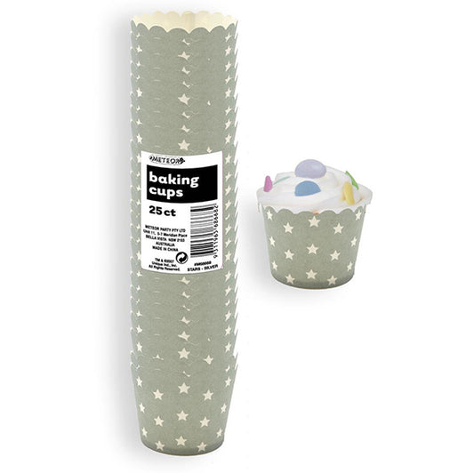 Baking Cups - Stars Silver (Pack of 25)