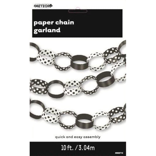 Dots Paper Chain - Midnight Black