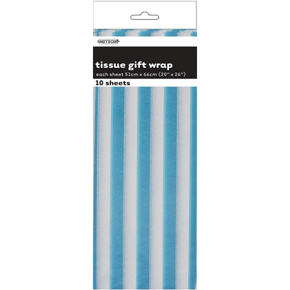 Tissue Paper - Powder Blue Stripes (10 Sheets)