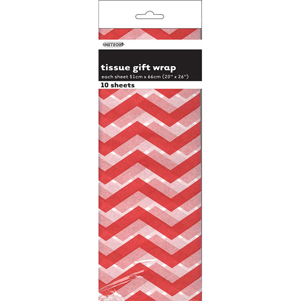 Tissue Paper - Red Chevron (10 Sheets)