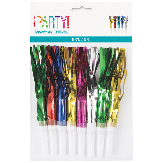 Foil Fringed Squawkers (Pack of 8)