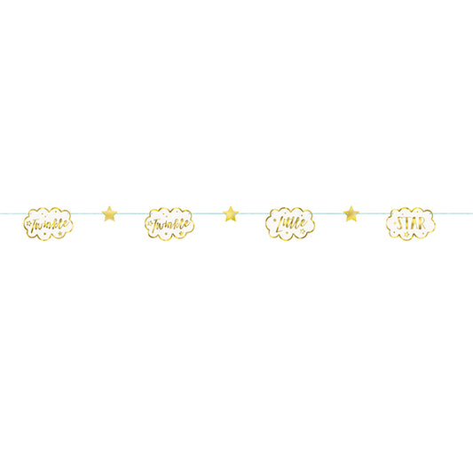 Twinkle Star Paper Garland "Twinkle Twinkle Little Star" (2.13m)