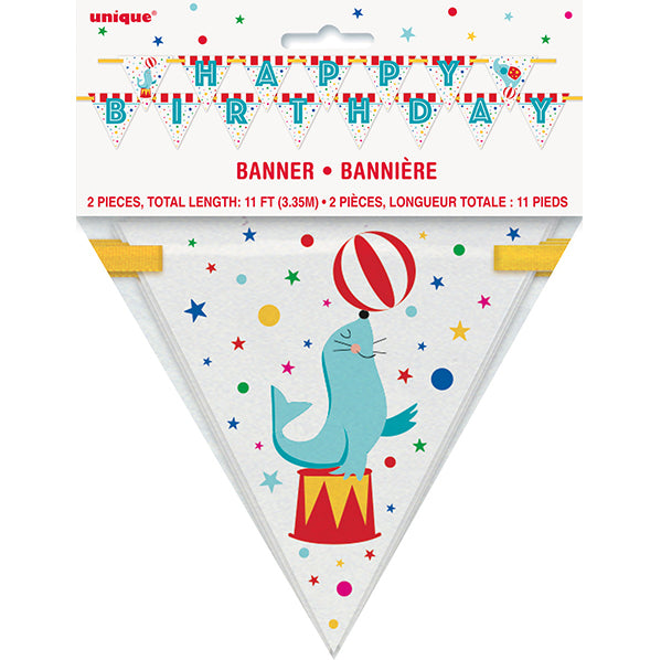 Circus Carnival "Happy Birthday" Flag Banner - 3.35m