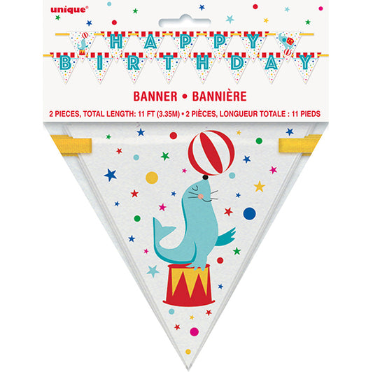 Circus Carnival "Happy Birthday" Flag Banner - 3.35m