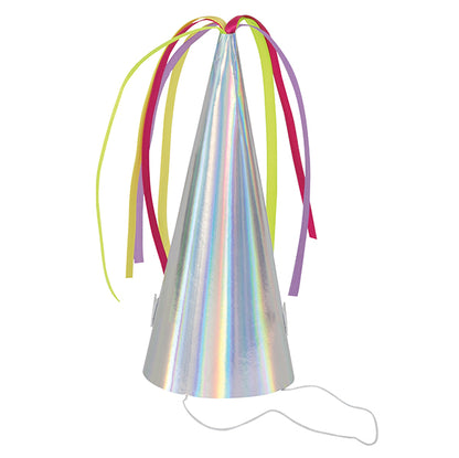 Silver Unicorn Horn Party Hats (Pack of 8)