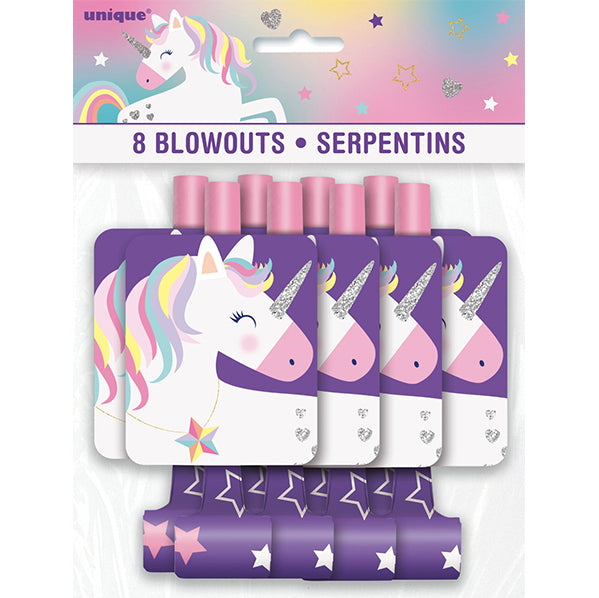 Unicorn Party Blowouts (Pack of 8)