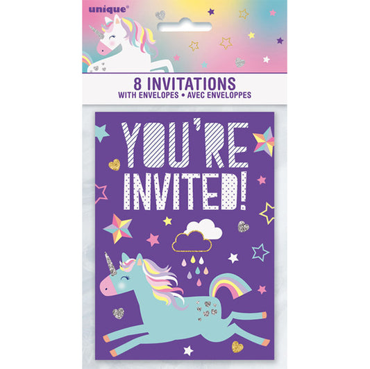 Unicorn Invitations (Pack of 8)