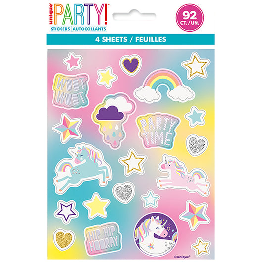 Unicorn Party Stickers (4 sheets)