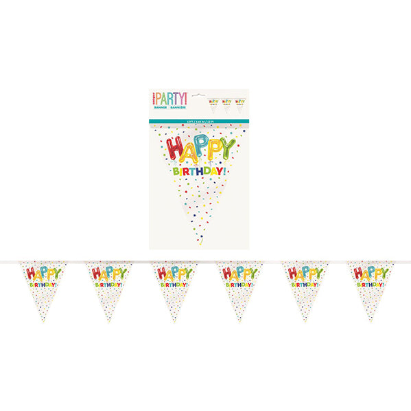 Happy Balloon "Happy Birthday" Flag Banner - 3.65m