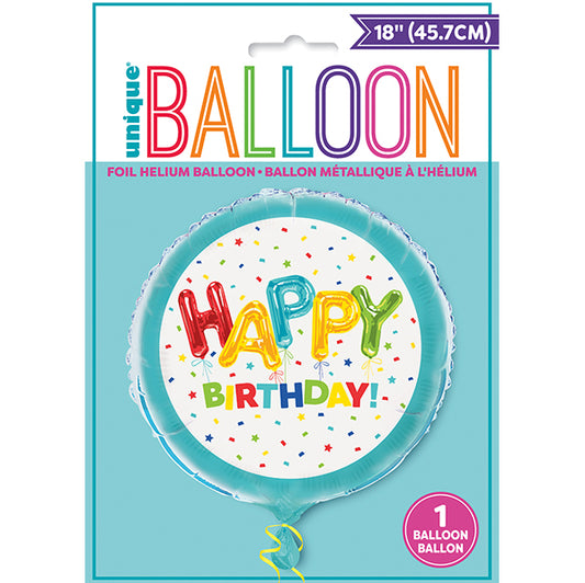 Happy Balloon "Happy Birthday" Foil Balloon 45cm