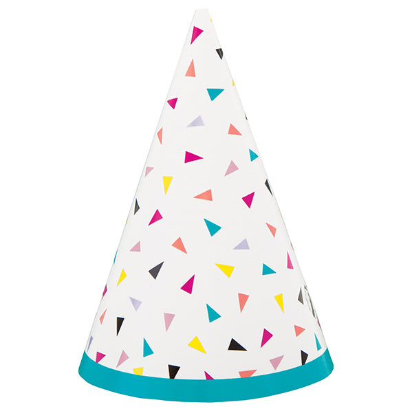 Mini Party Hats - Triangle Confetti (Pack of 8)